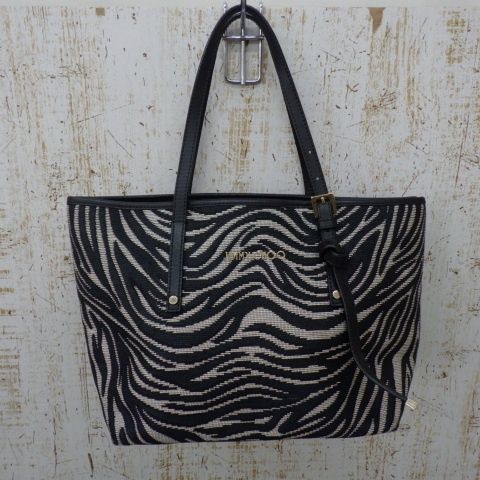【超値下げ】ジミーチュウ　ゼブラ柄ショルダーバック JIMMY CHOO ジミーチュウ バッグ レザー ゼブラ柄 Jimmy Choo ネイビー