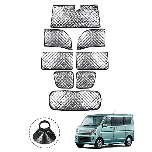 Cartist スズキ エブリイ DA17W DA17V サンシェード 1台分 マルチサンシェード ブラックメッシュサンシェード WEVERY WAGON EVERY VAN DA17 2024年2月-現行 車用 遮光シェード 車窓日よけ 車種専用 5層構as 8,770円