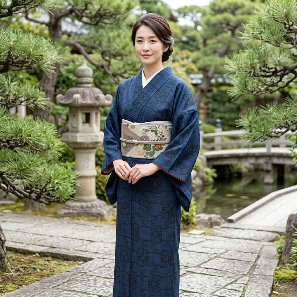 紬 身丈163cm 裄68cm 前幅25.5cm 後幅32cm 袖丈49cm 袖幅34cm