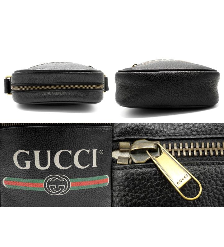 グッチ GUCCI 【 523591 】 ヴィンテージ ロゴ プリント レザー
