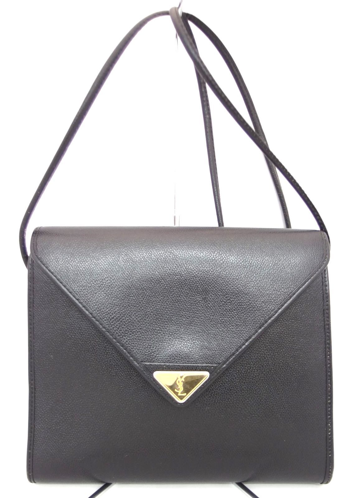 YVES SAINT LAURENT イヴ・サンローラン ヴィンテージ YSL 金具 レザー ショルダーバッグ
