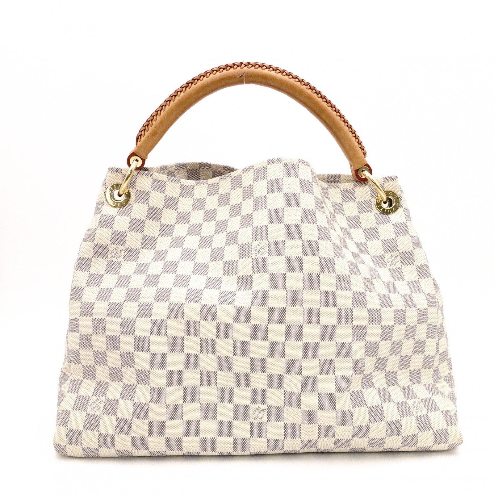 LOUIS VUITTON ルイヴィトン アーツィ MM ハンドバッグ レザー/PVC ホワイト系 ショルダーバッグ
