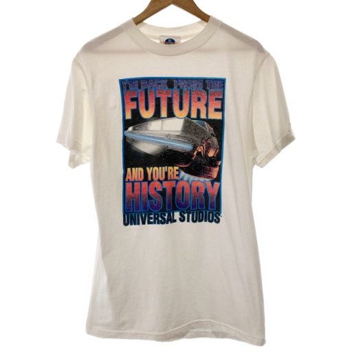 【中古】　UNIVERSAL STUDIOS　Tシャツ　90s vintage　90年代　OLD　半袖　トップス　クルーネック　BACK TO THE FUTURE　映画　プリント　USA製　古着　/5609