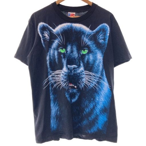 【中古】　TRINITY PRODUCTS　Tシャツ　90s vintage　90年代　OLD　半袖　トップス　クルーネック　アニマル　ウルフ　USA製　古着　/5608
