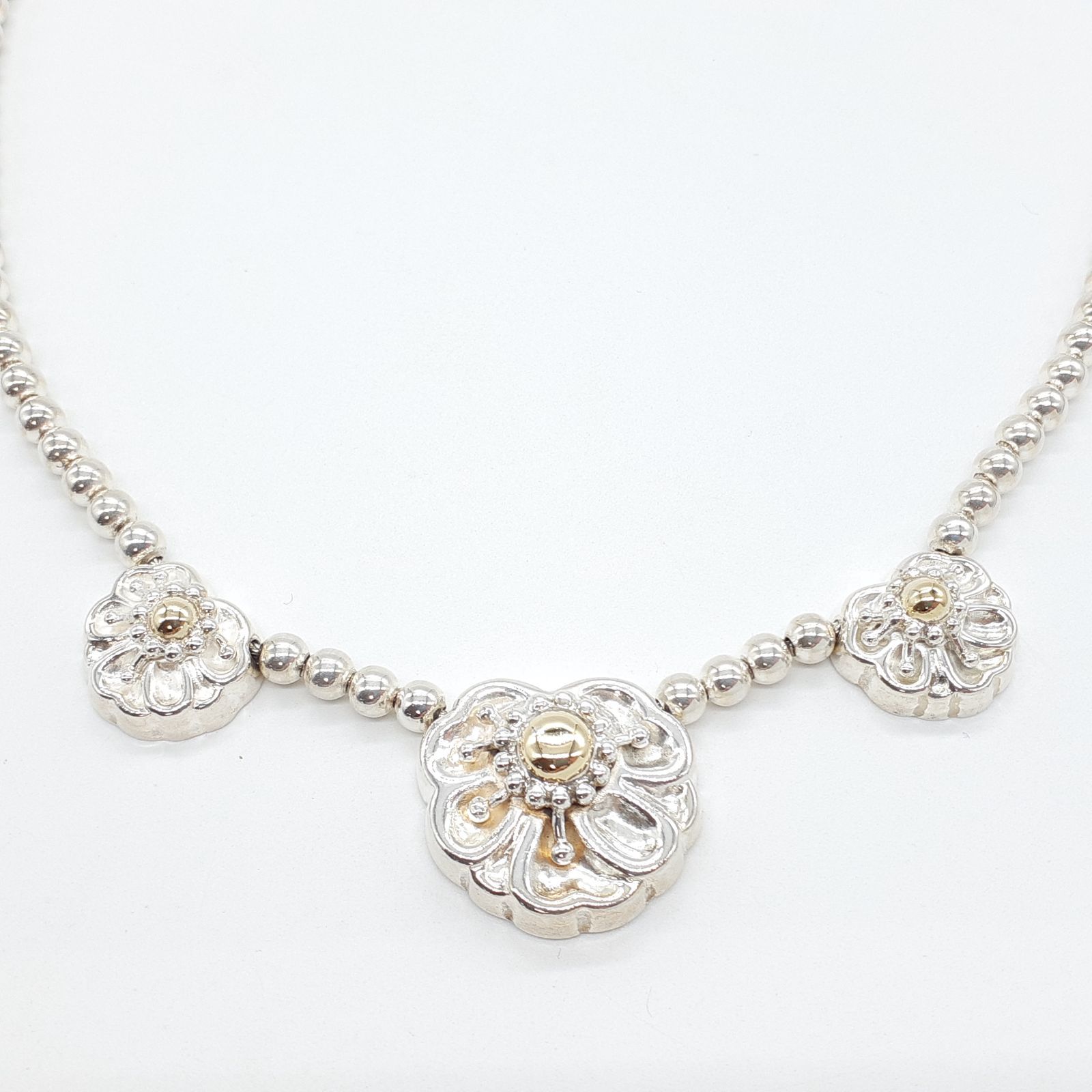 フォリフォリ　750 シルバー 925 　ネックレス　レア　k18　コンビ Folli Follie フォリフォリ ネックレス ペンダント ヴィンテージ