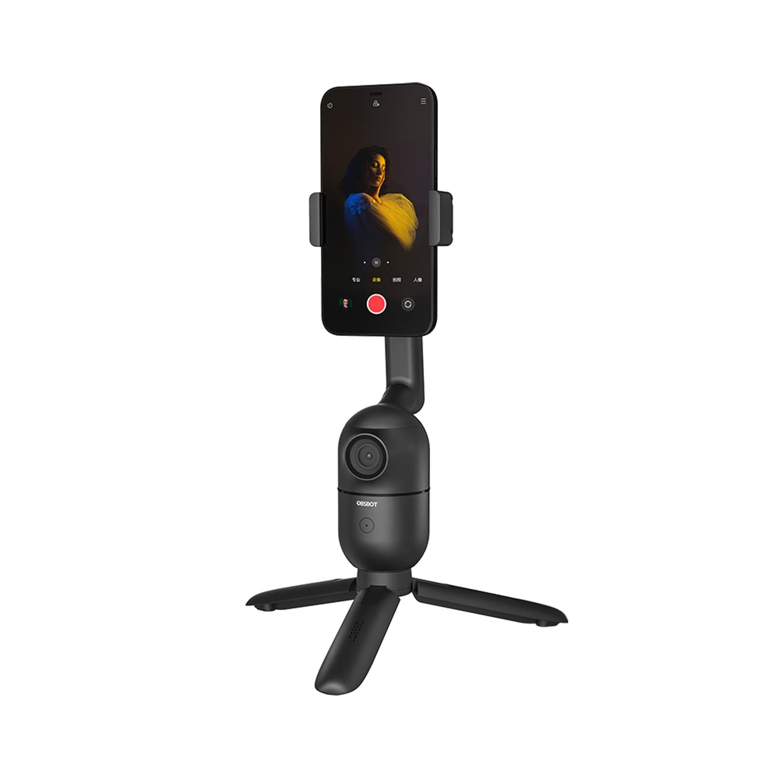 OBSBOT ME スマホ 三脚 自動追跡 遠隔撮影 自動追尾マウント 動画撮影 ホルダー スタンド スマート 雲台 ジェスチャー操作対応 持ち運びに便利 収納袋 付き ライブ配信 自撮り★m d586de0f