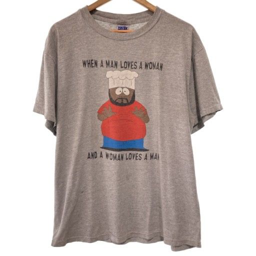 【中古】　TULTEX　Tシャツ　90s vintage　90年代　OLD　半袖　トップス　クルーネック　キャラクター　サウスパーク　プリント　古着　/5608