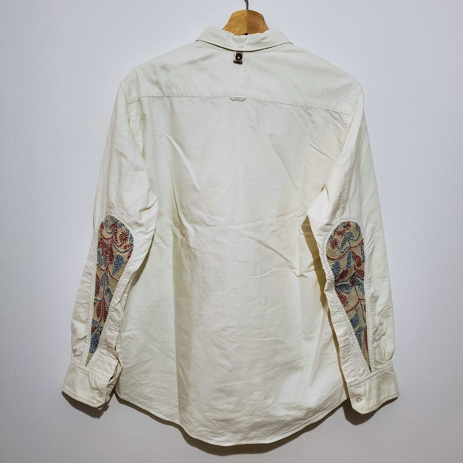 美品visvim ALBACORE SHIRT 2 ギザコットン エルボーパッチ visvim ヴィズヴィム アルバコア GIZAコットン エルボーパッチ 刺繍