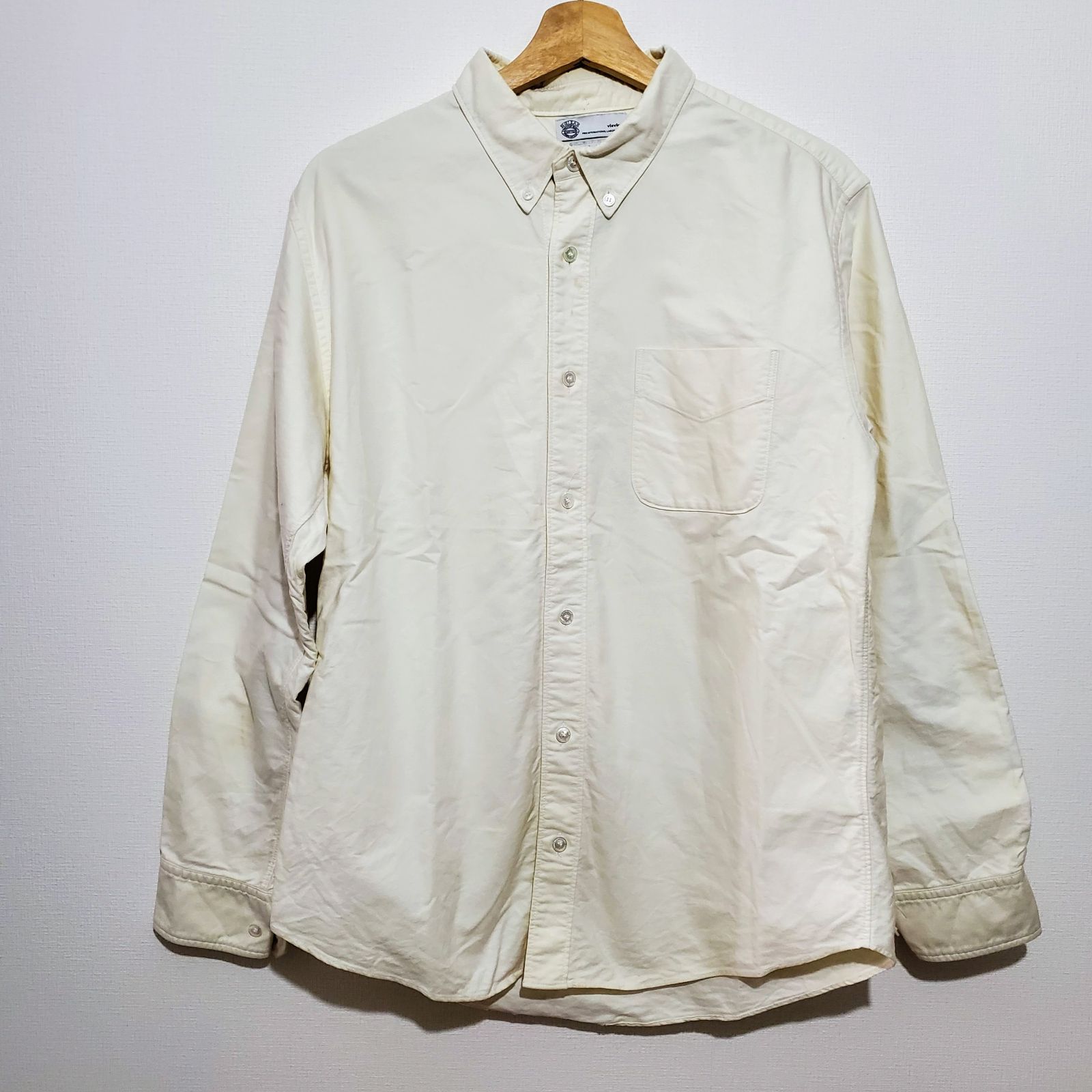 美品visvim ALBACORE SHIRT 2 ギザコットン エルボーパッチ visvim ヴィズヴィム アルバコア GIZAコットン エルボーパッチ 刺繍