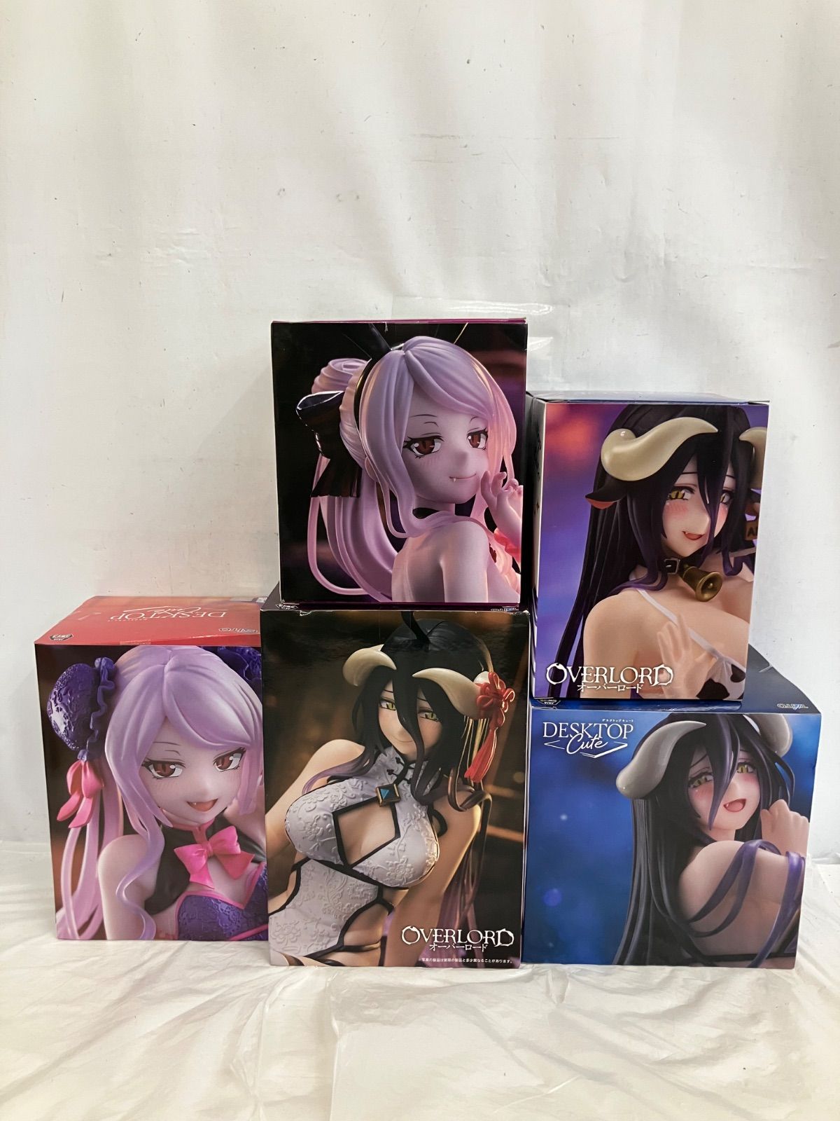【新品未開封】OVERLORD（オーバーロード） フィギュアセット【送料無料】 未開封 OVERLORD オーバーロード Desktop Cute フィギュア 5種 LF6837