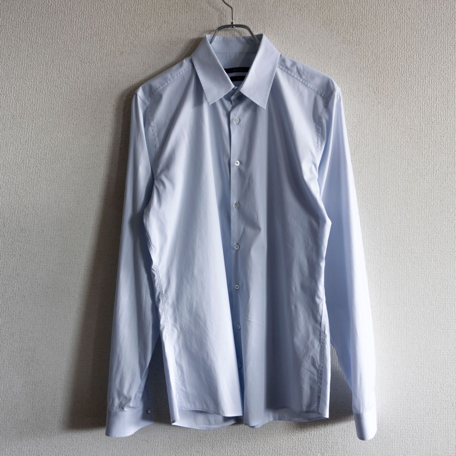 【美品】GUCCI【ドレス シャツ】40 15 3/4 ライトブルー グッチ 26060659