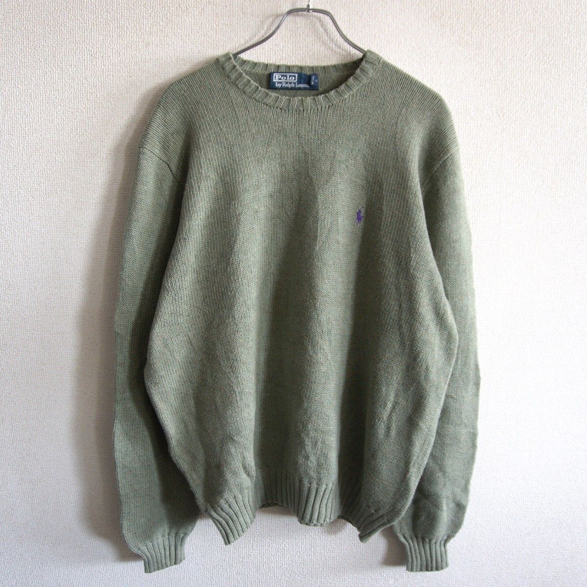 ポロラルフローレン・RUSSIA、ポロシャツ古着 雰囲気抜群/90s】POLO RALPH LAUREN【コットン ニット セーター】XL