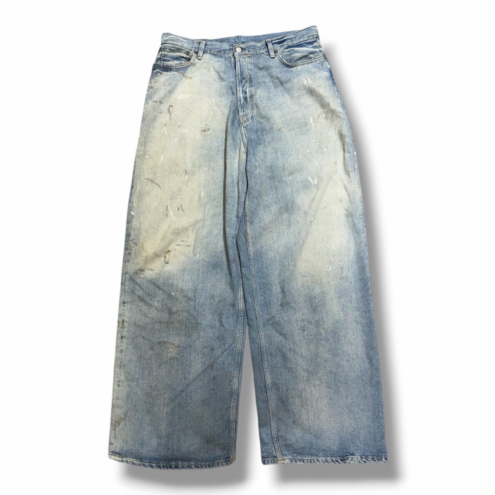 参考上代129800円 ACNE STUDIOS 2023 U Trafalgar トラファルガーバギーデニム ジーンズ アクネストゥディオス C00091 インディゴ XXL （18700M）