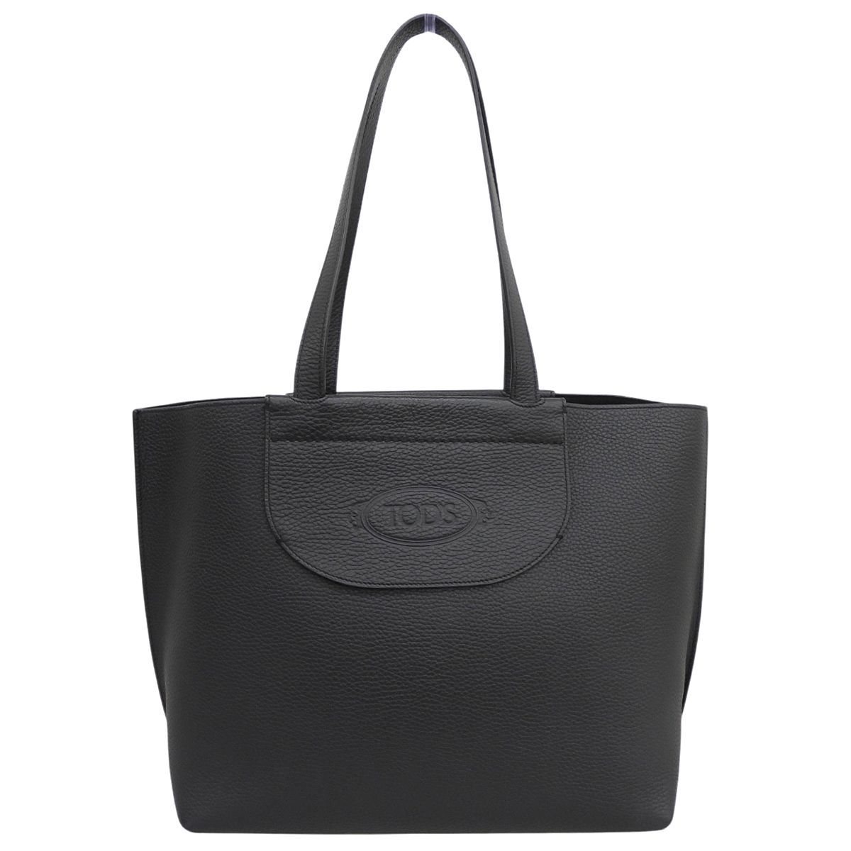 トッズ TOD'S フロリダ FLORIDA トートバッグ ショッピングバッグ ミディアム レザー ブラック レディース