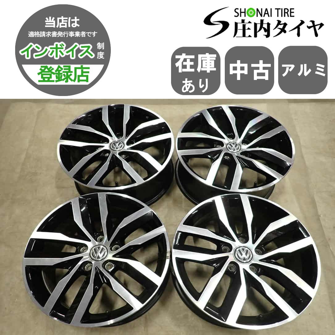 4本 会社宛送料無料 17×7J フォルクス ワーゲン ゴルフ7 純正 アルミ 5