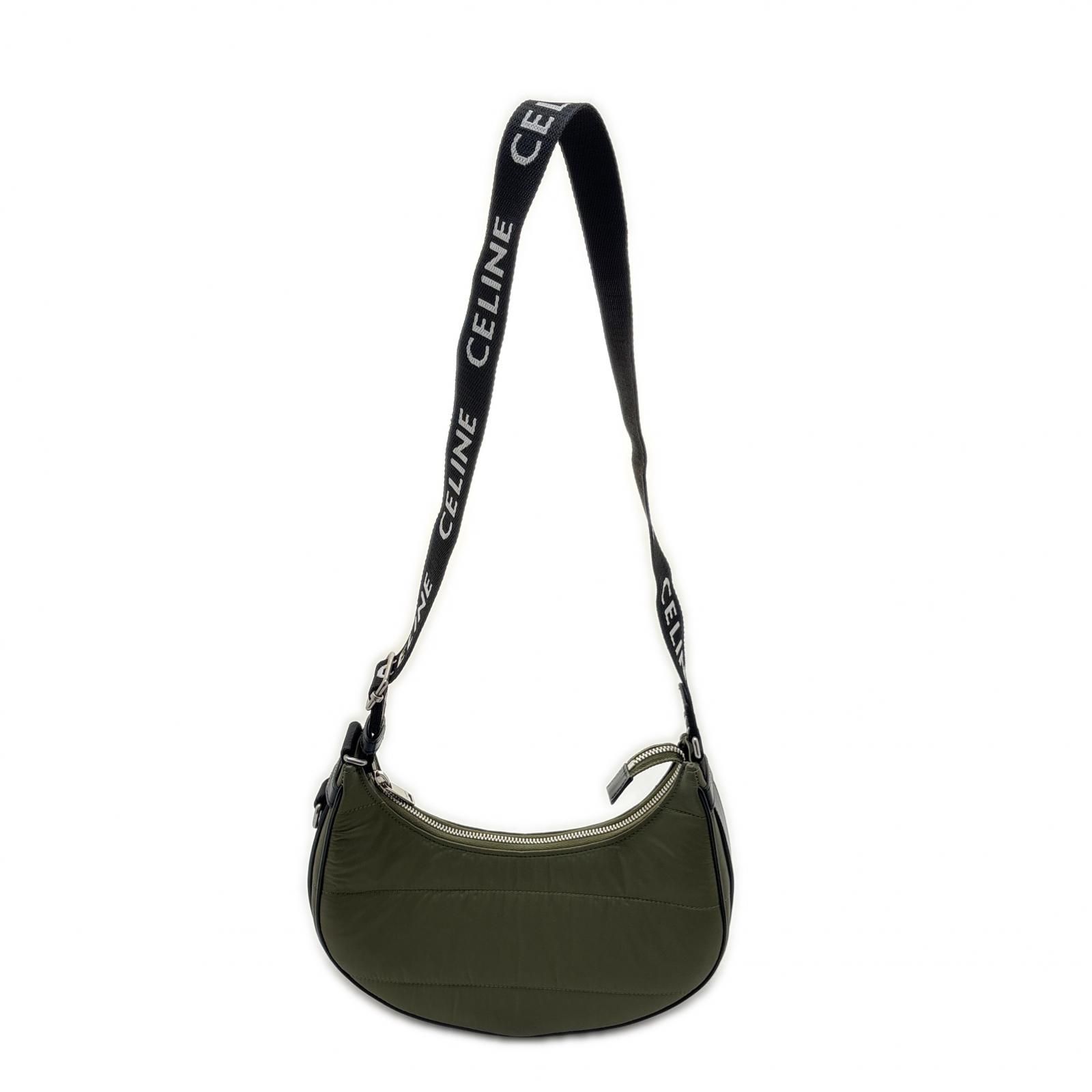 CELINE セリーヌ バッグ アヴァバッグ カーキ/ブラック ナイロン/カーフ ショルダーバッグ レディース 2148103973132 【中古】 200