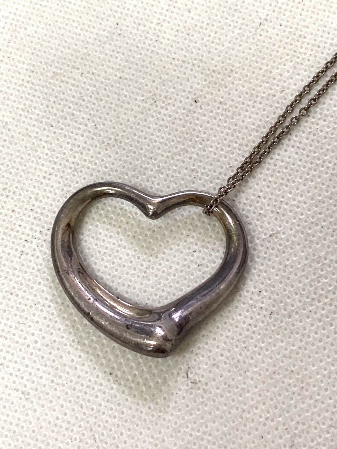 TIFFANY & Co. ティファニー オープンハート ビッグ ネックレス レディース アクセサリー SILVER 925 シルバー im051907