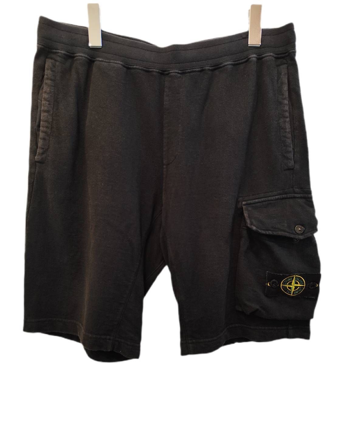 STONE ISLAND スウェットハーフパンツ size:L ブラック 701565860 スレ有