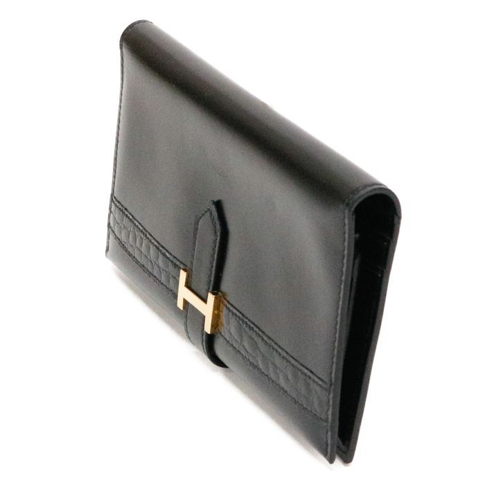 エルメス HERMES ベアンクラシック ボックスカーフ / クロコ (レザー