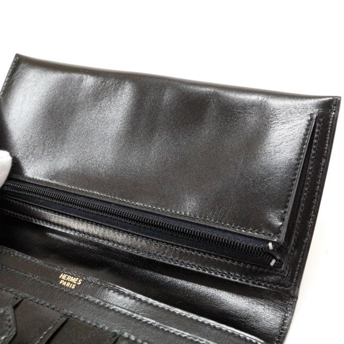 エルメス HERMES ベアンクラシック ボックスカーフ / クロコ (レザー