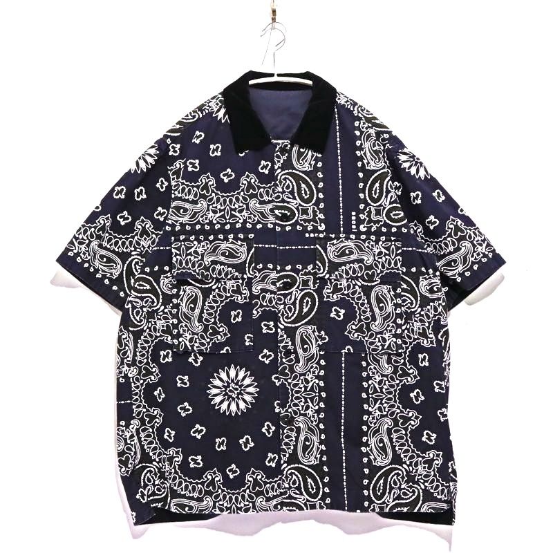 中古A】サイズ 4 XL サカイ sacai 23SS バンダナプリントシャツ