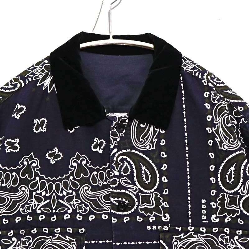 中古A】サイズ 4 XL サカイ sacai 23SS バンダナプリントシャツ