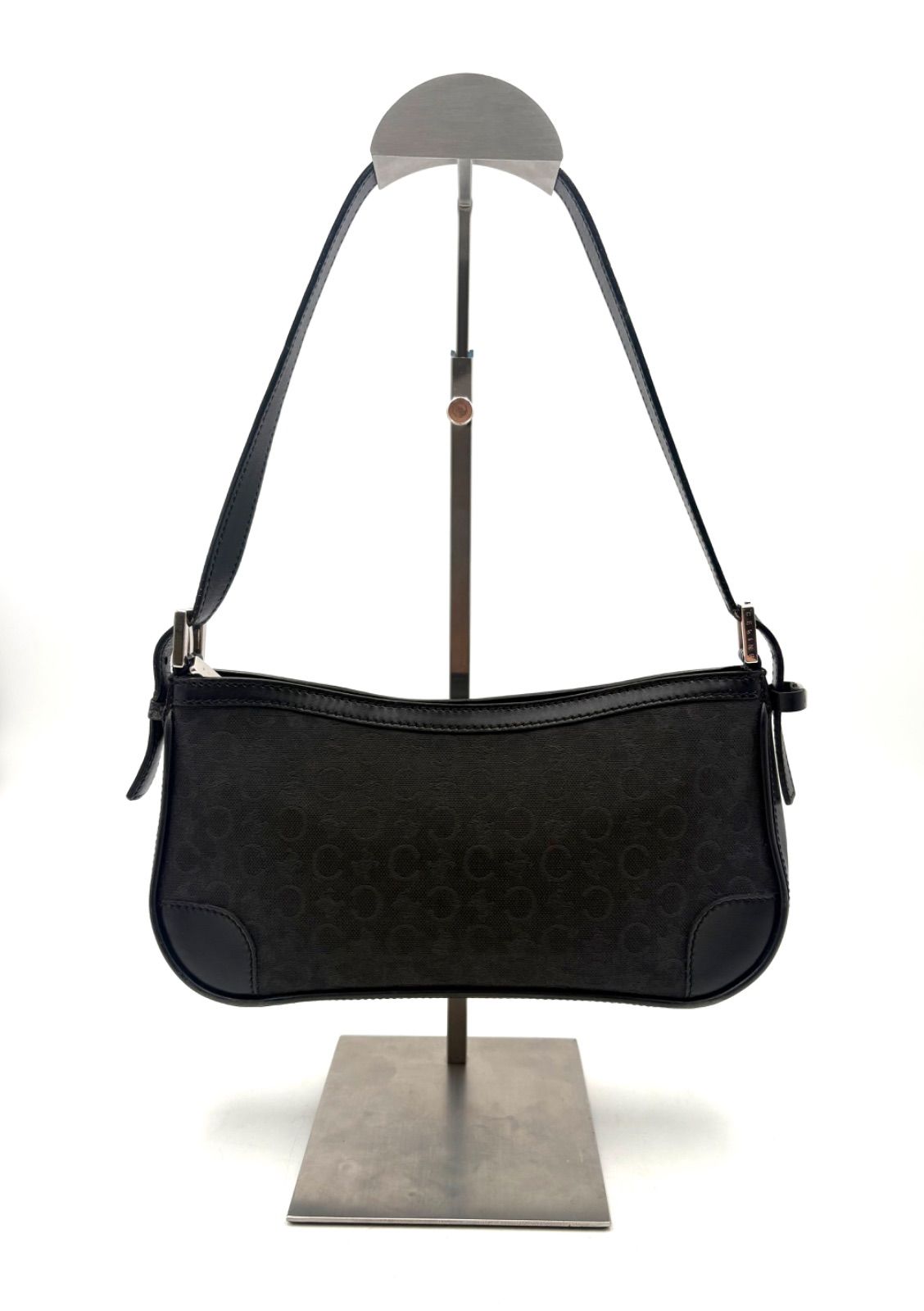 CELINE オールドセリーヌ Cマカダム ショルダーバッグ ブラック 黒