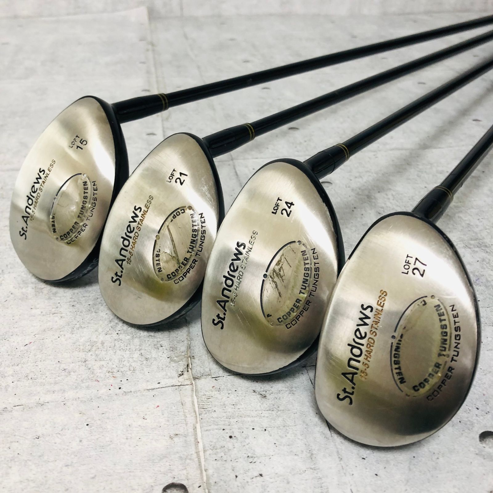 【保証付】St. Andrews セントアンドリュース 15-5 HARD STAINLESS UT ユーティリティ 15° 21° 24° 27° 4本 メンズゴルフ クラブ ウッド 単品 初心者 入門