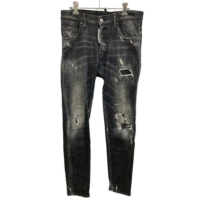 DSQUARED2/ディースクエアード/ダメージ/デニムパンツ/サイズ44/ブラック/S74LB0586/メンズ/FB4506