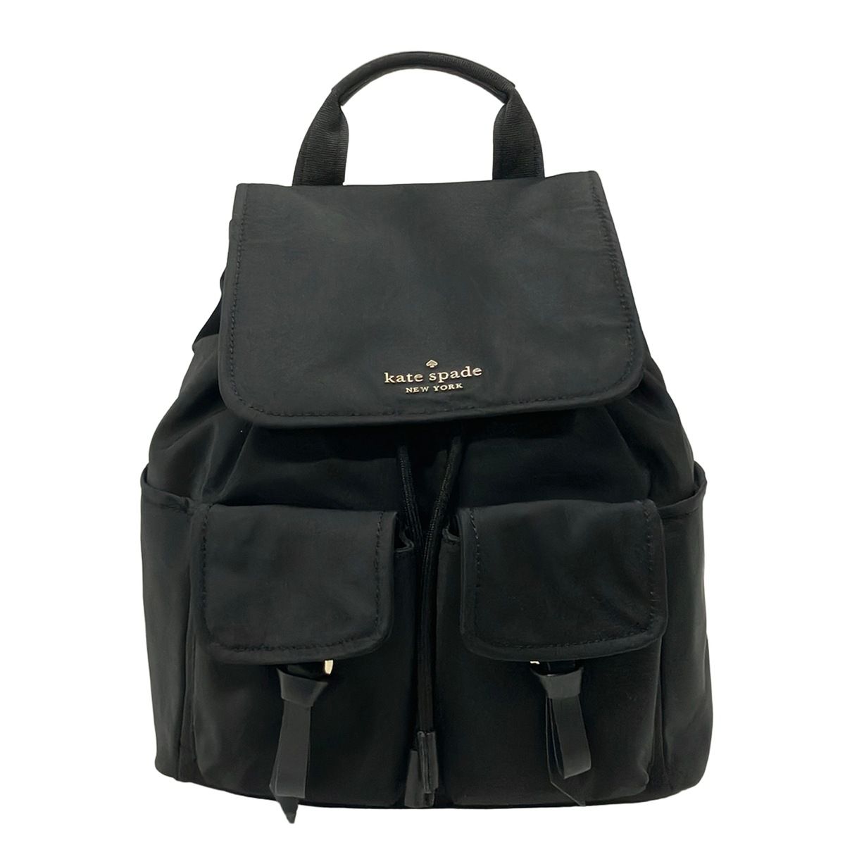 Kate spade(ケイトスペード) リュックサック カーリー フラップ バックパック WKR00122 黒 レザー