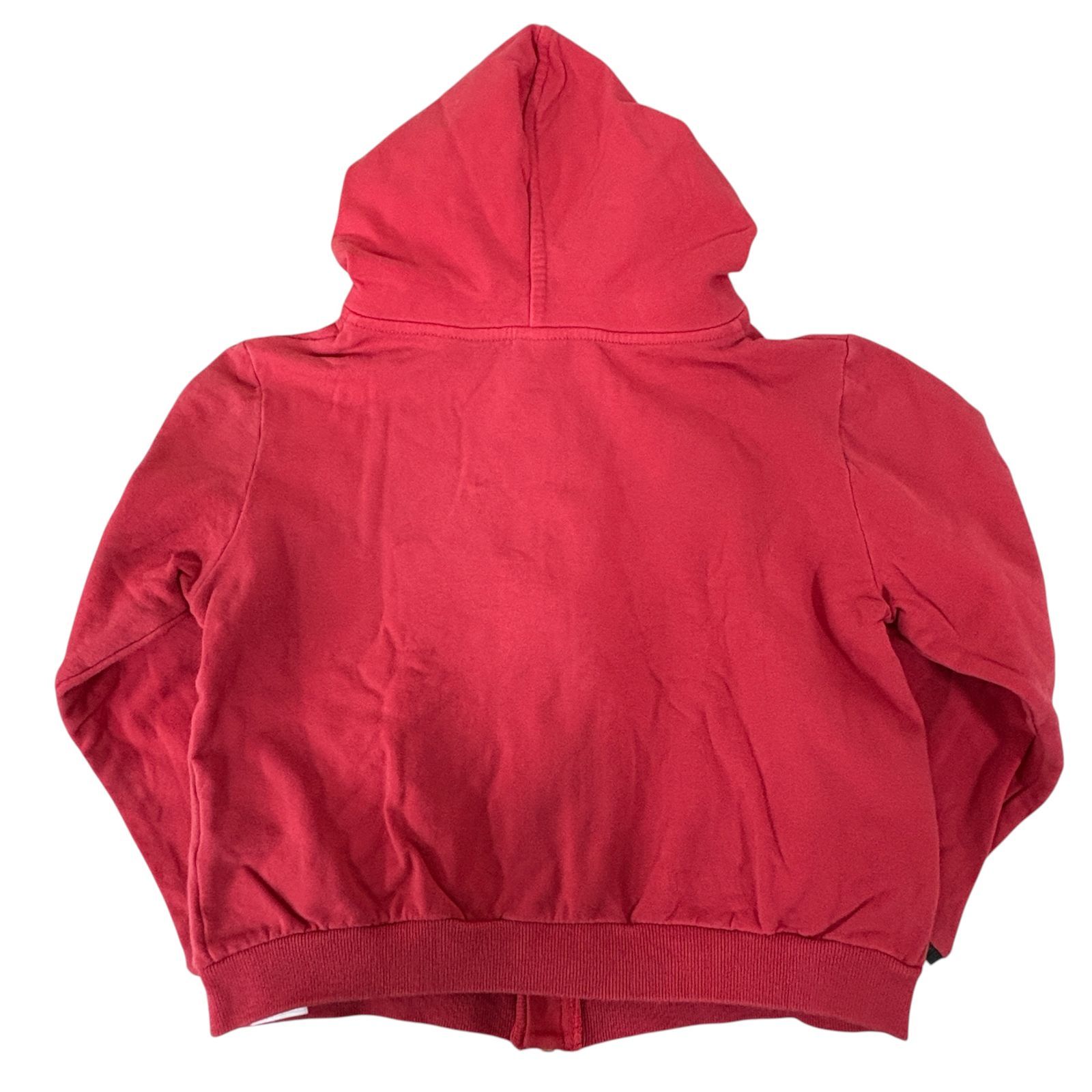 PETIT BATEAU プチバトー】フード付きジップパーカー 5ans/110cm 赤×金 