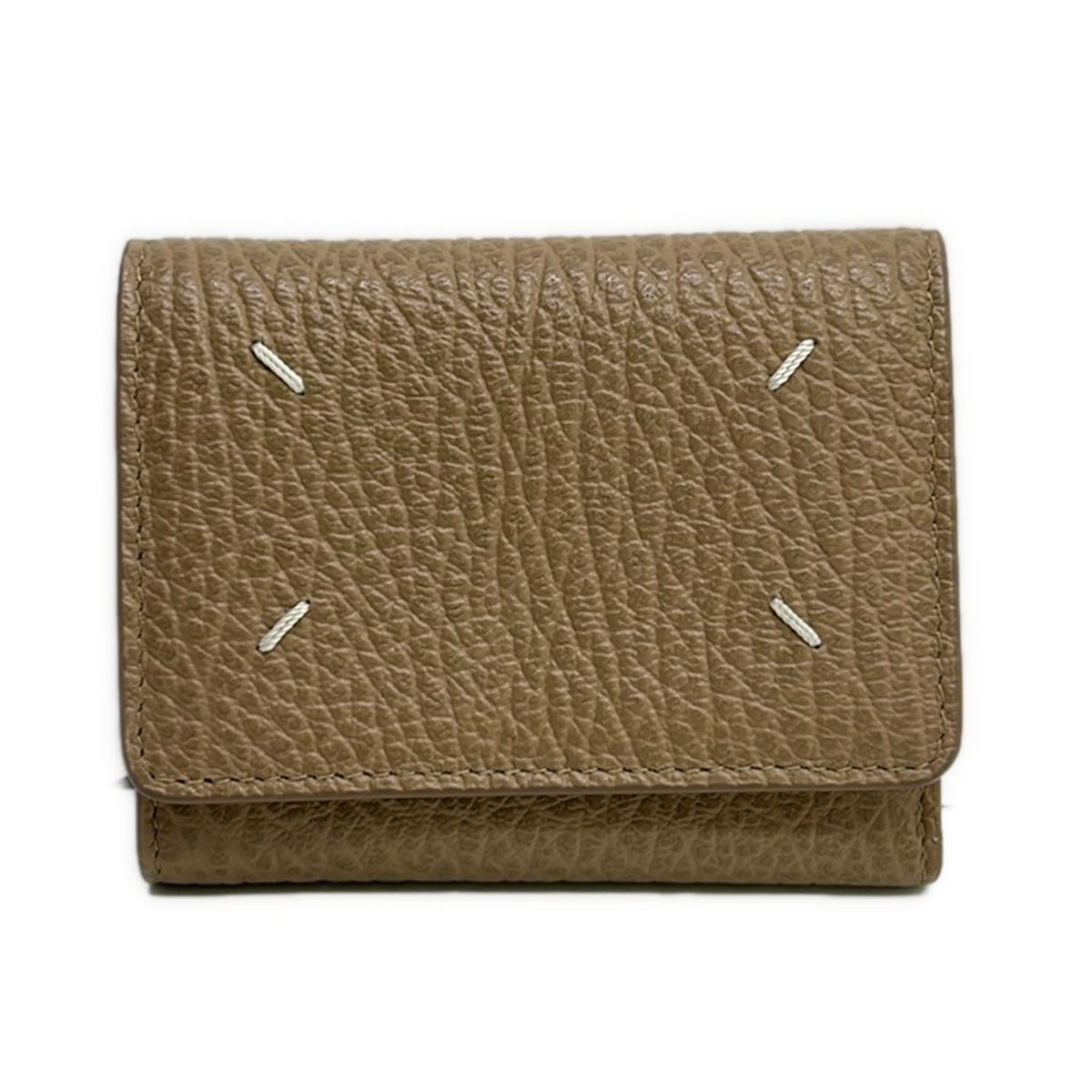メゾンマルジェラ 3つ折り財布 ZIP COMPACT TRI FOLD WALLET(ジップ コンパクト トライ フォールド ウォレット) SA3UI0010 ベージュ レザー