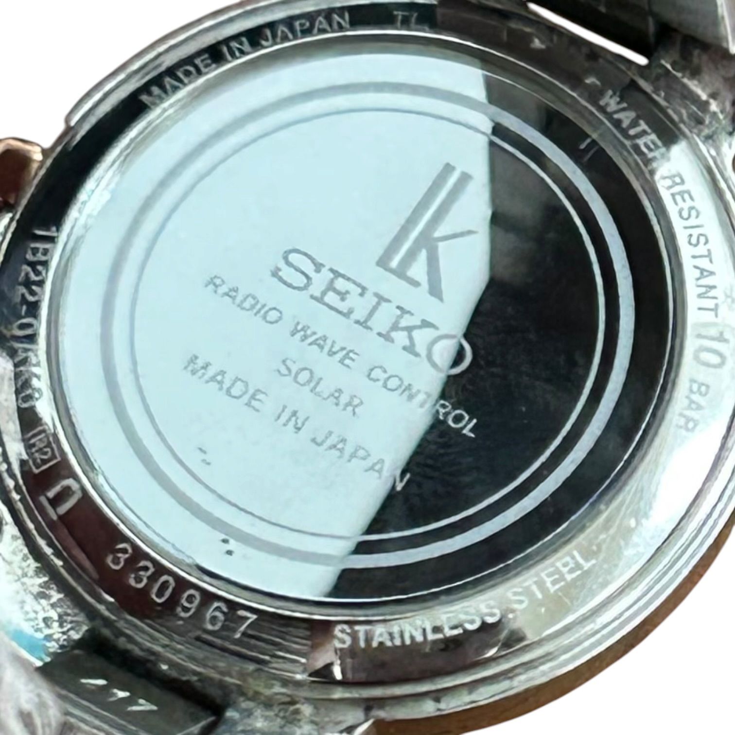 セイコー SEIKO ルキア 1B22-0AK0 腕時計 電波ソーラー ピンク ゴールド