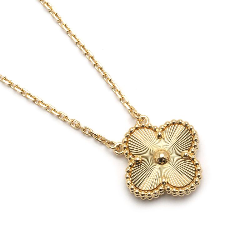 ヴァンクリーフ&アーペル ヴィンテージ アルハンブラペンダント ギヨシェ 18K