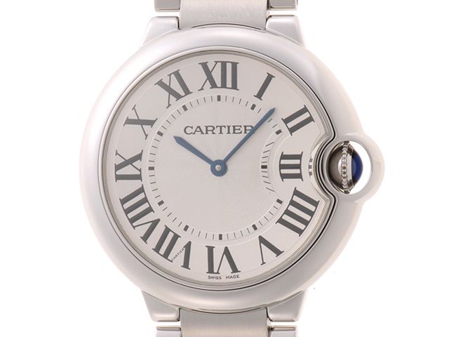 CARTIER カルティエ ウォッチ バロンブルーMM/SS 時計 W6920084 腕時計 ステンレススチール シルバー ユニセックス【中古】433