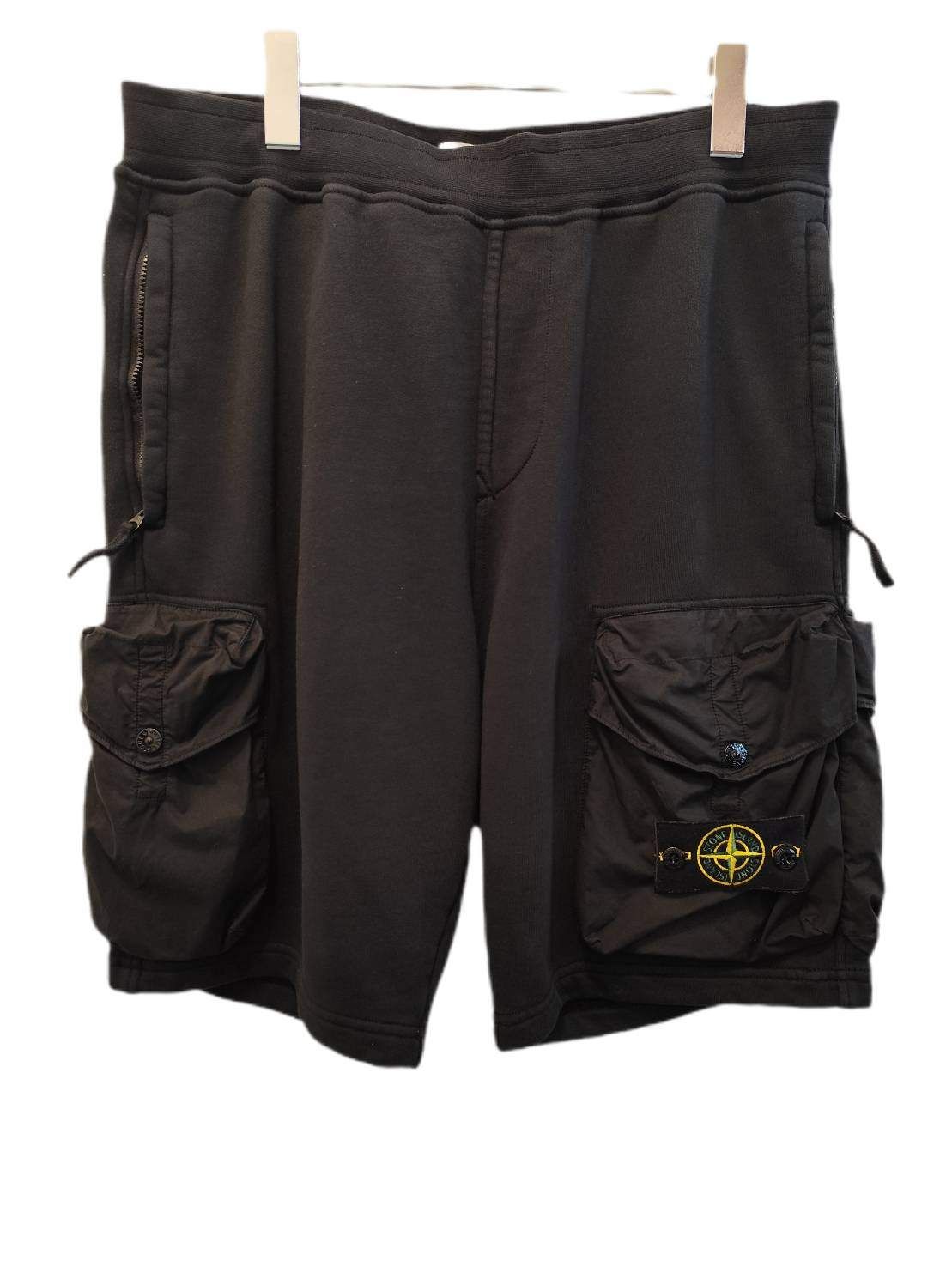 STONE ISLAND スウェットカーゴショートパンツ size:L ブラック 761565051