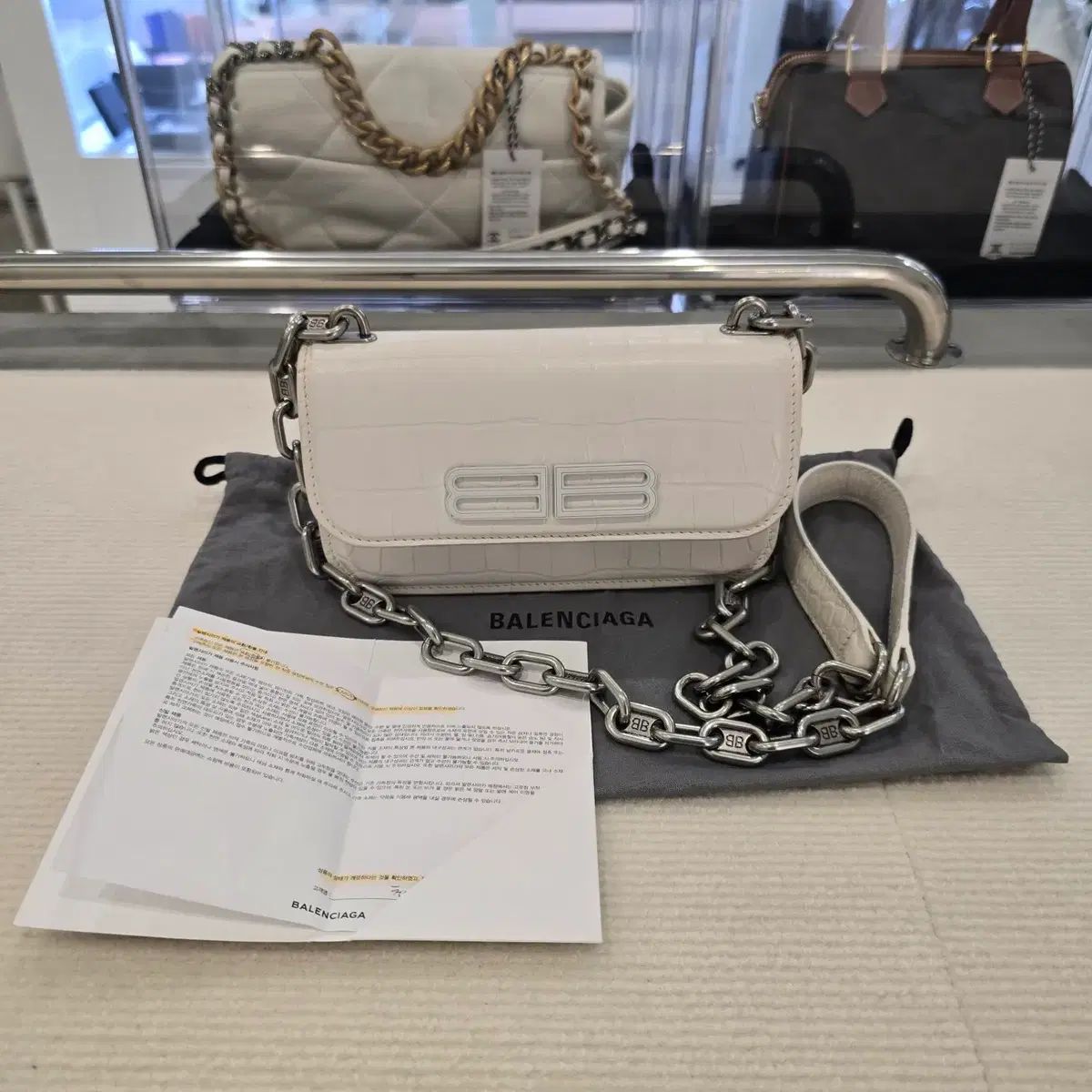 中古/正規品 バレンシアガ BB ガシップ XS チェーン ショルダーバッグ