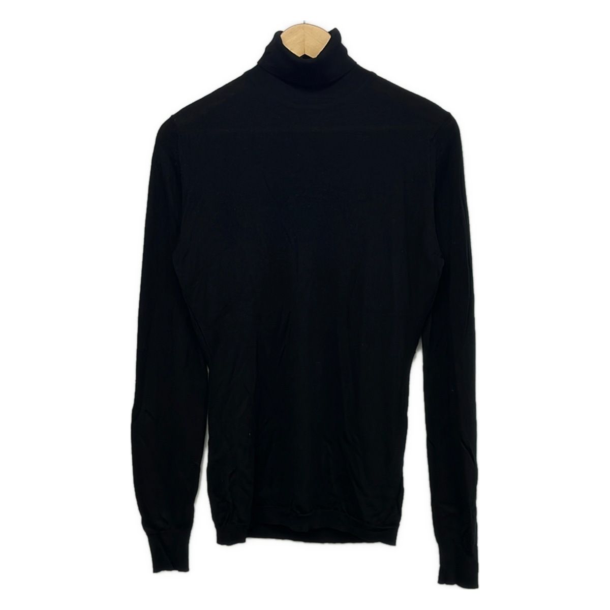 JOHN SMEDLEY(ジョンスメドレー) 長袖セーター サイズM レディース美品 - 黒 タートルネック