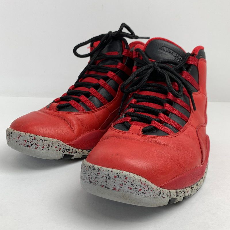 【中古品】 NIKE ナイキAIR JORDAN 10 RETRO エアジョーダン10 レトロ 30TH カラー RED SIZE:27.5cm 705178-601 スニーカー 靴 【160-260618-ky-01-fuzh】