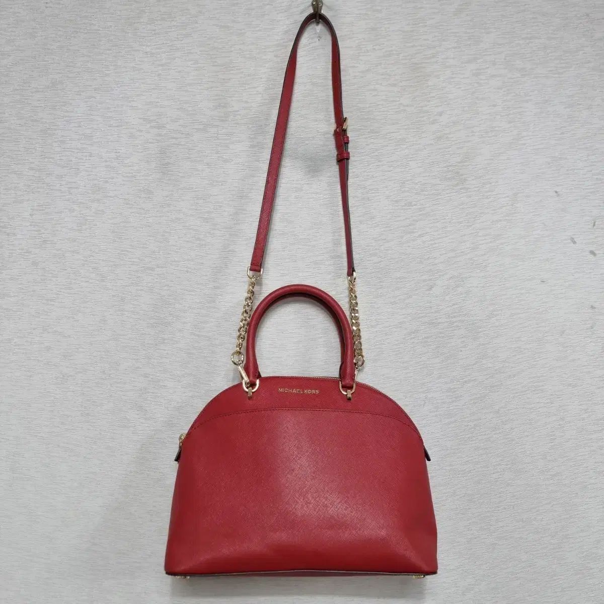 マイケルコース レッド ドームバッグ ショルダーバッグㅡ0416