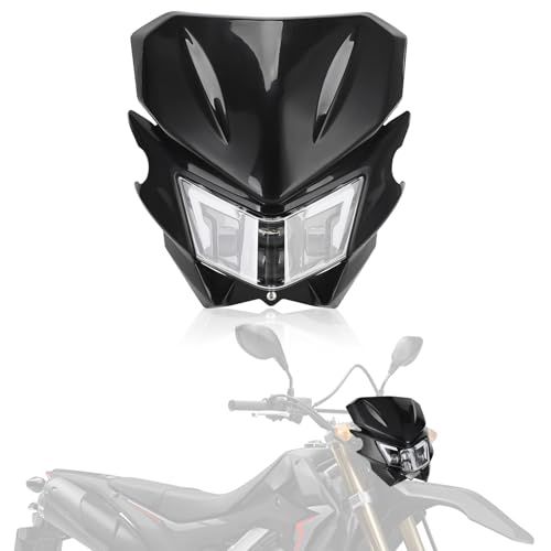 JFG バイク ヘッドライト LED ヘッドランプ 高輝度 防水 オートバイ オフロード 汎用 KLX250/300 CRF250L/ラリー セロー250 など ダートバイク 適用 ‐ ブラック送料無料 7a245201
