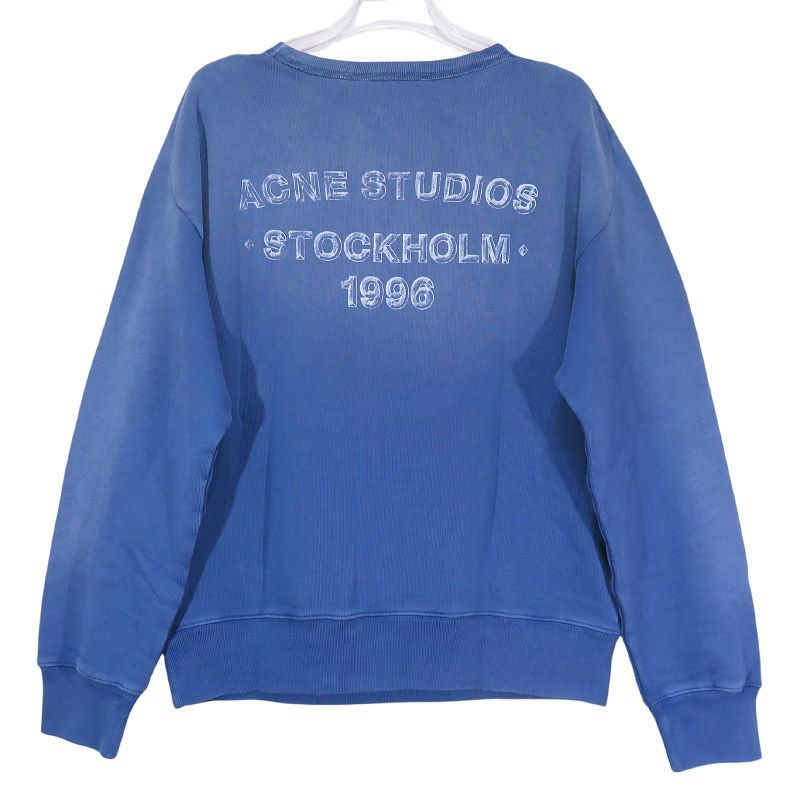 Acne Studios アクネストゥディオズ SPRAYED LOGO SWEATSHIRT FN-UX-SWEA000095 CI0216- スプレー ロゴ クルーネック スウェット ネイビー トップス トレーナー サイズL June