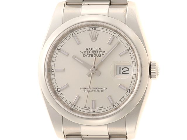 ROLEX ロレックス ウォッチ デイトジャスト 時計 116200 腕時計 ステンレス シルバー 自動巻き シルバー文字盤 メンズ【中古】433