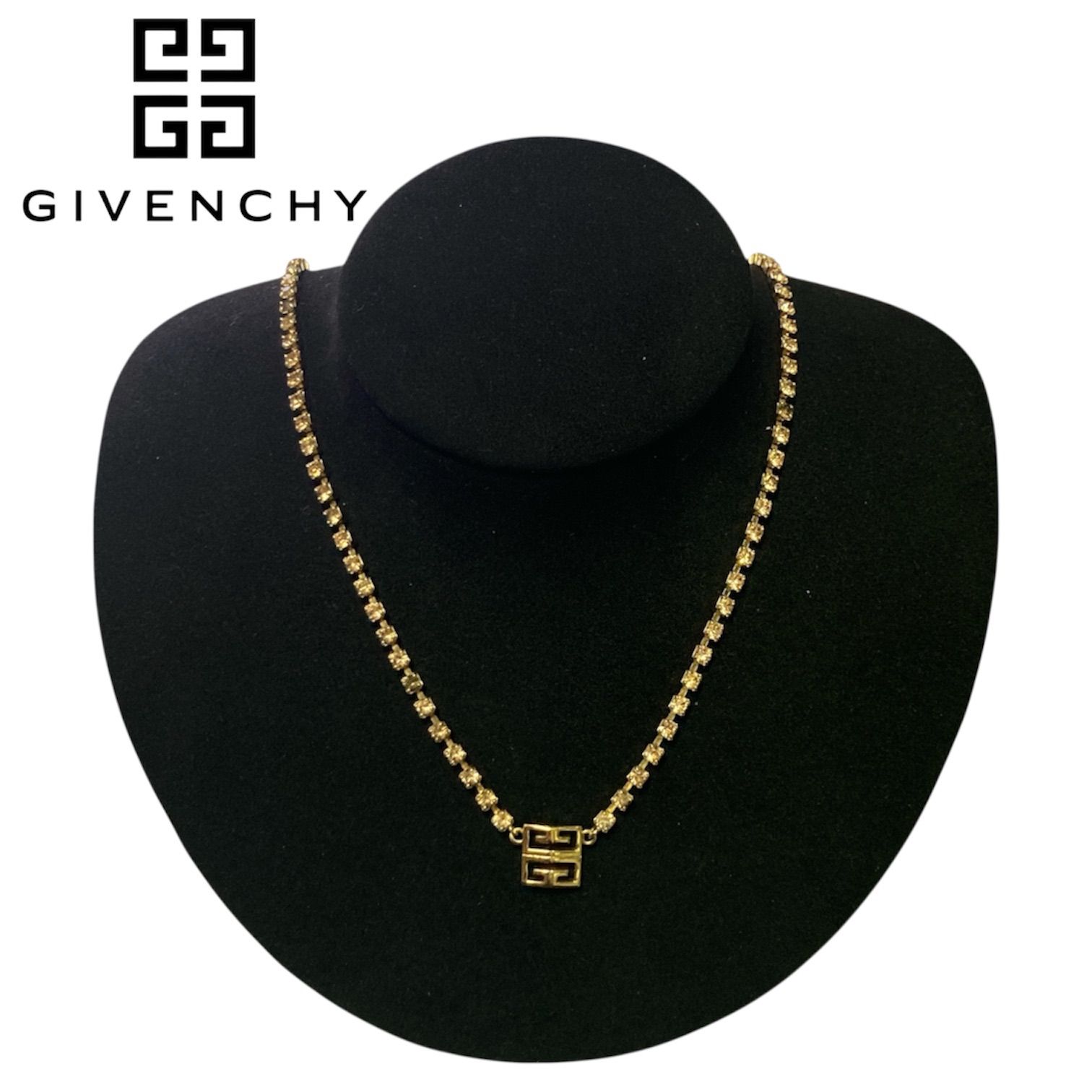 GIVENCHY ジバンシィ ジバンシー ネックレス 4G ロゴ ペンダント ゴールド チェーン ヴィンテージ オールド レトロ アンティーク ブランド アクセサリー レディース ジュエリー 小物 チョーカー