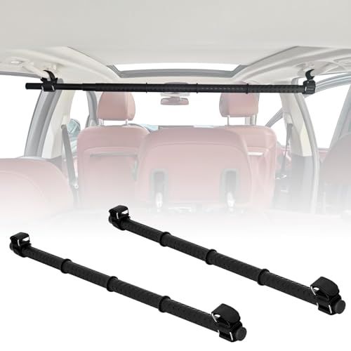 R★車用 ハンガー バー マルチグリップバー 長さ調整可能 83cm?156cm 突っ張り棒 つっかい棒（つっかえ棒） ポール工具不要 取付簡単 インテリアバー 滑り止め 伸縮ロッド衣類ハンガー 車内 釣り竿（ロッド）/スノーボード/スキー板 e758f63f