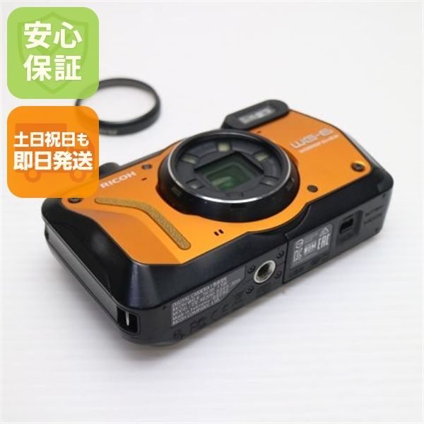 美品 WG-6 オレンジ 即日発送 RICOH コンパクトデジタルカメラ 土日祝発送OK 07000