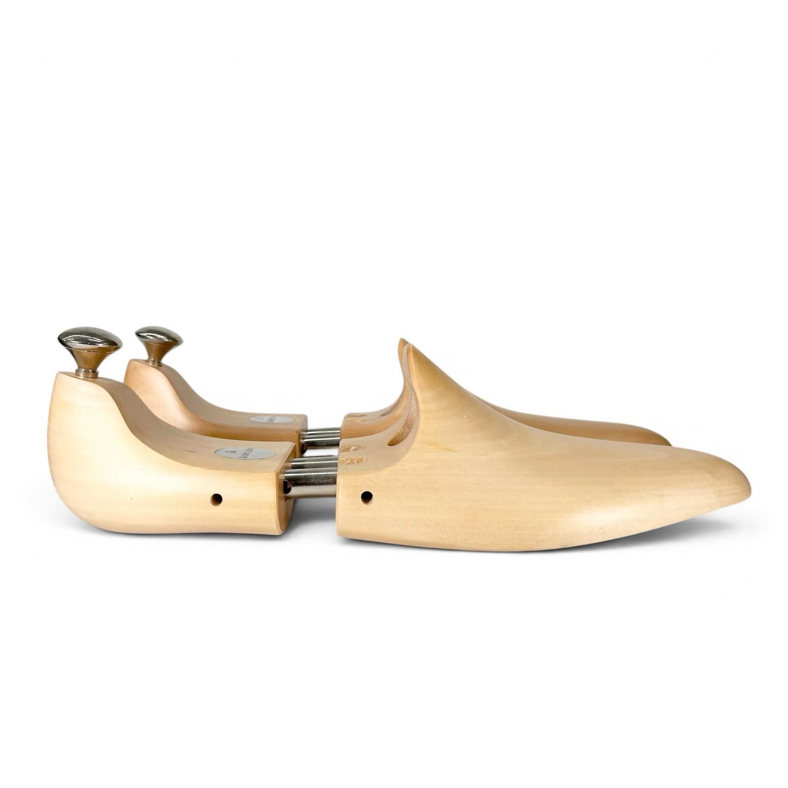 John Lobb 純正シューツリー 小さめサイズ 左右セット木製シューキーパー 極美品△John Lobb ジョンロブ 木製 ロゴプレート付き シューキーパー