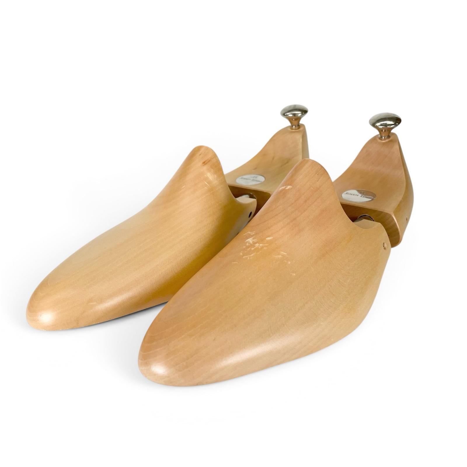 極美品△John Lobb ジョンロブ 木製 ロゴプレート付き シューキーパー