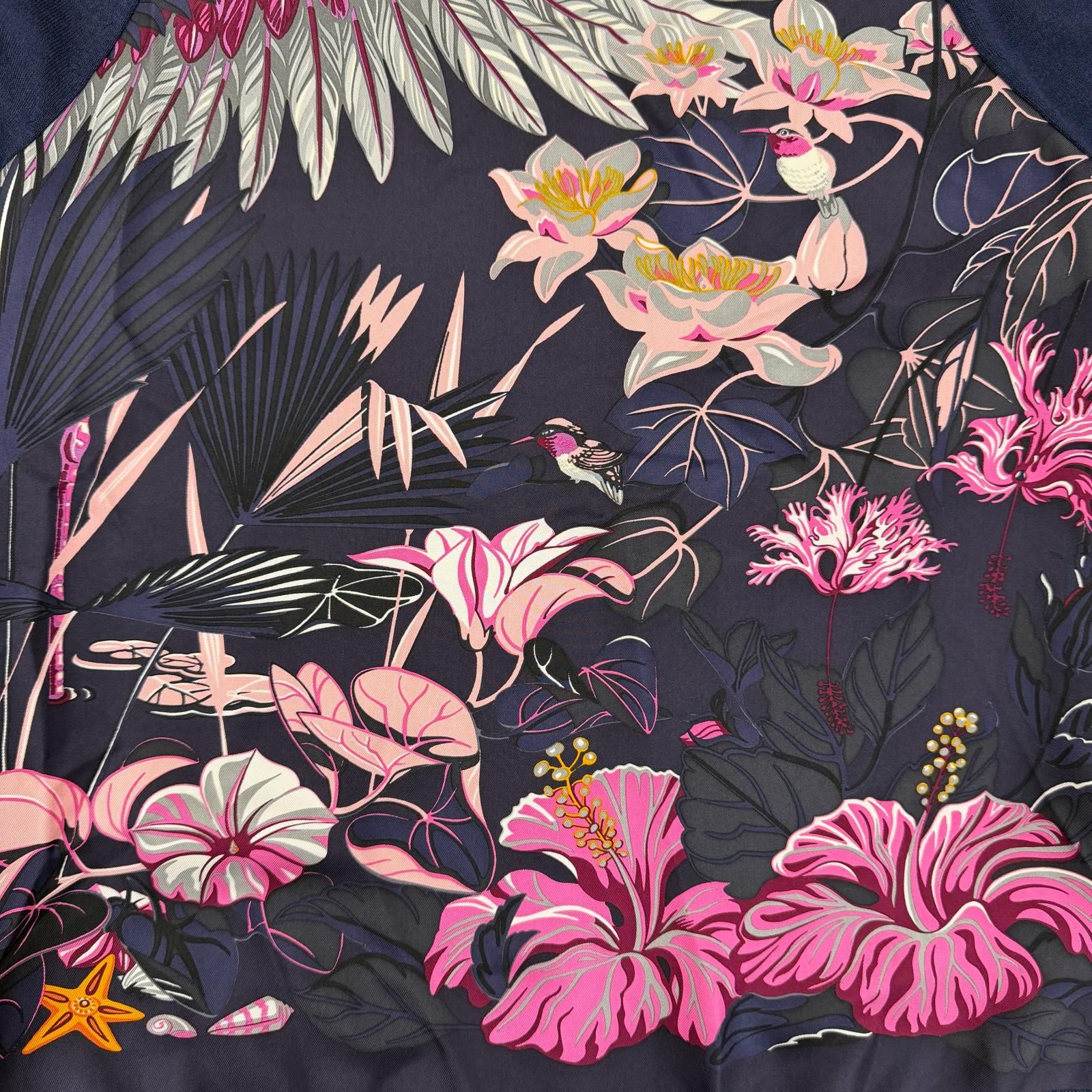 未使用品☆HERMES エルメス FLAMINGO PARTY フラミンゴパーティ シルク 