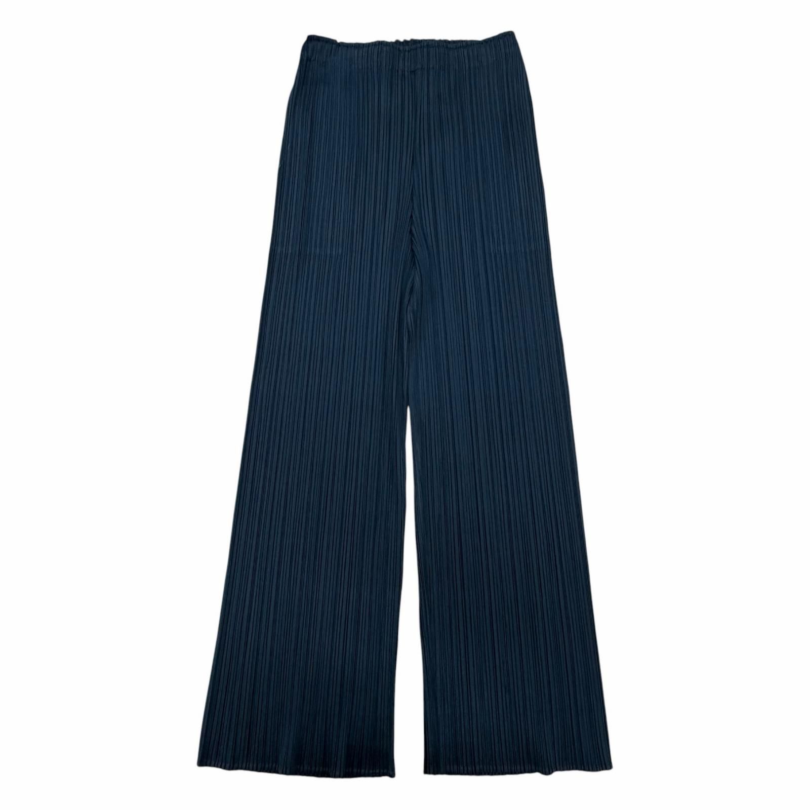 未使用品◇PLEATS PLEASE プリーツプリーズ イッセイミヤケ 25SS PP51JF144 プリーツ パンツ グリーンブルー 3 日本製 正規品 レディース